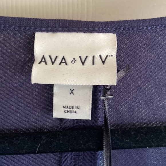 Ava & Viv NWT Vneck Sleeveless Hi/Low Pullover MIDI  Dress size X - Picture 5 of 7